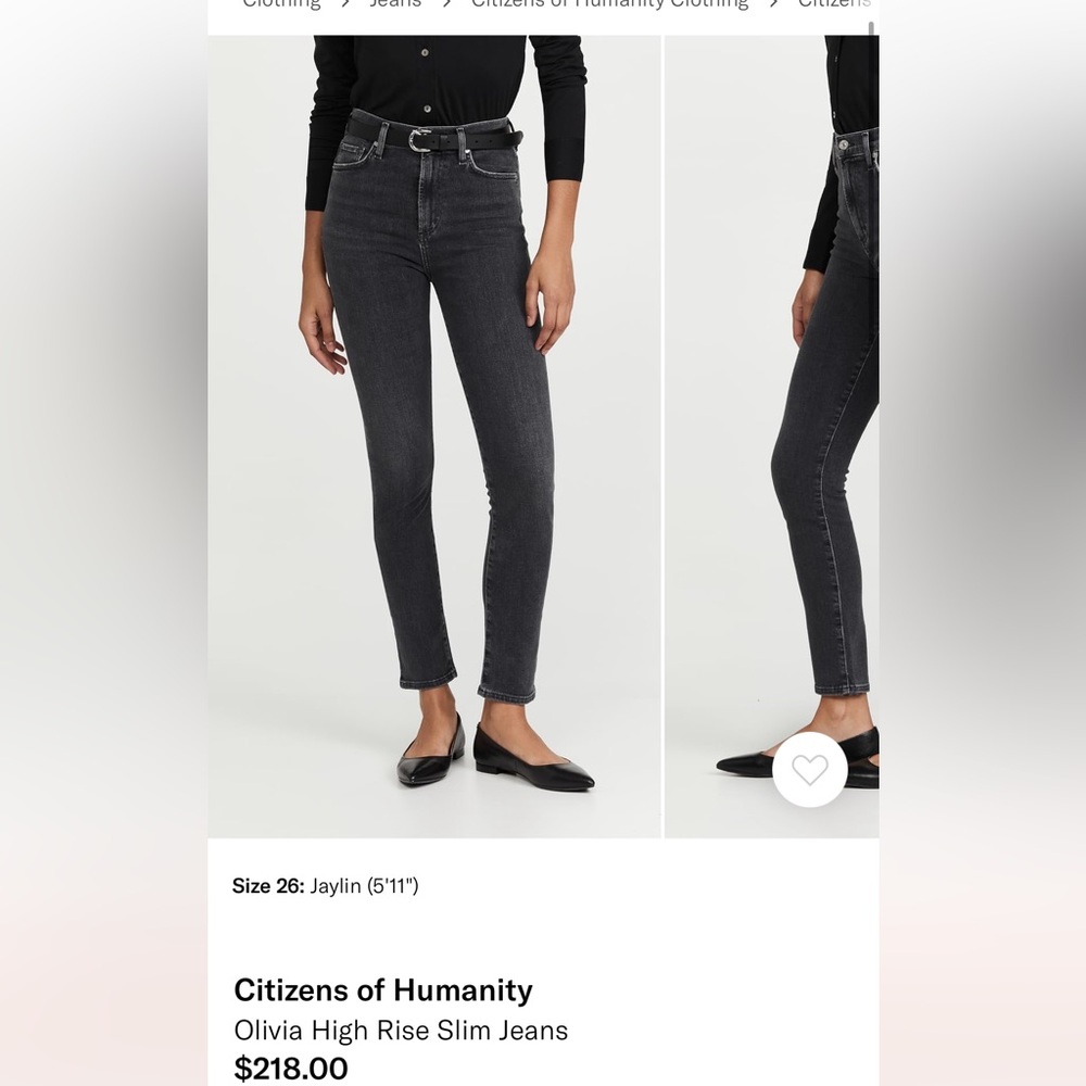 Citizens of Humanity Olivia High Rise Slim Jean
